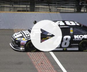 Video jimmie johnson brickyard indy win